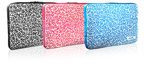 KEITH HARING Canvas Sleeve with Zip for MacBook Pro