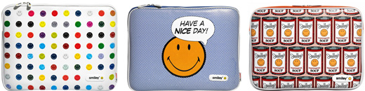 SMILEY PU Leather Sleeve with Zip for MacBook Pro