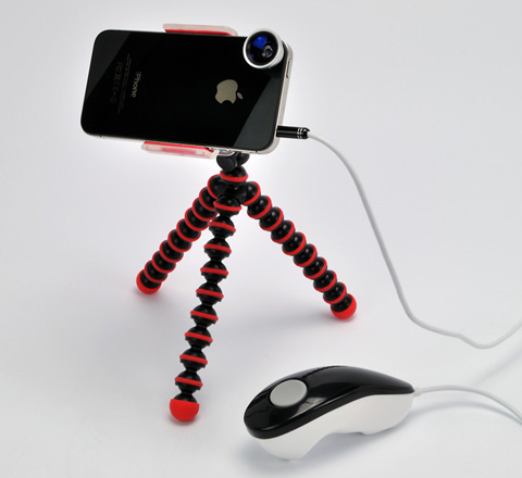 Wide & Macro Lens for iPhone4S&4/smartphone／Shutter remocon for iPhone/iPad