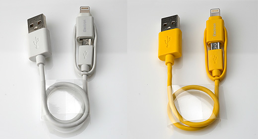 Duoplug Micro USB cable with Lightning connector