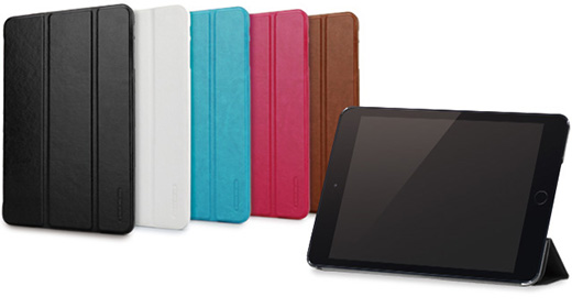 LeatherLook SHELL with Front cover for iPad mini (3/2/第1世代)