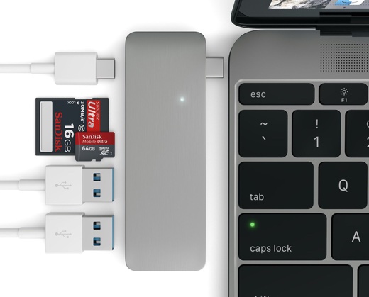 Satechi 新12インチMacBook用 Type-C USB3.0 3in1 コンボハブ