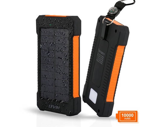 LEVIN 10000mAh ソーラーチャージャー