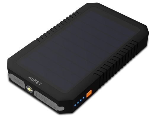 Aukey ソーラーチャージャー 12000mAh モバイルバッテリー