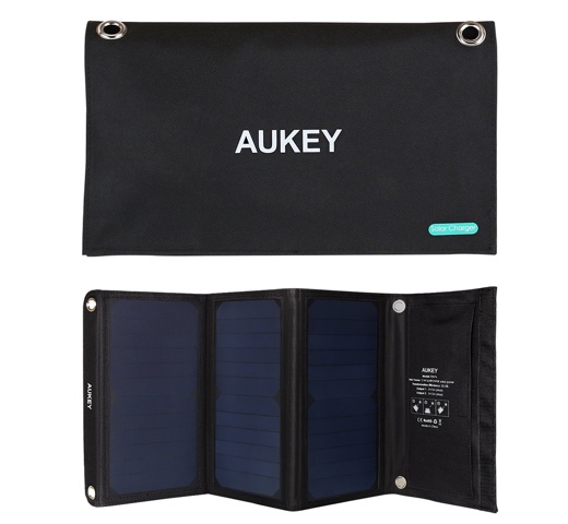 Aukey ソーラーチャージャー ソーラーパネル デュアル 21W