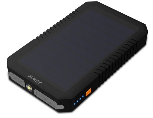 Aukey ソーラーチャージャー 12000mAh モバイルバッテリー PB-P8