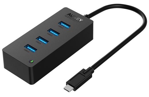 Aukey USB-C USB3.0 4ポート高速ハブ