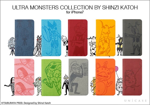 ULTRA MONSTERS COLLECTION BY SHINZI KATOH ウォレットケース for iPhone7