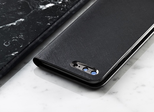 Calf Leather Case Book Type for iPhone 7 Plus