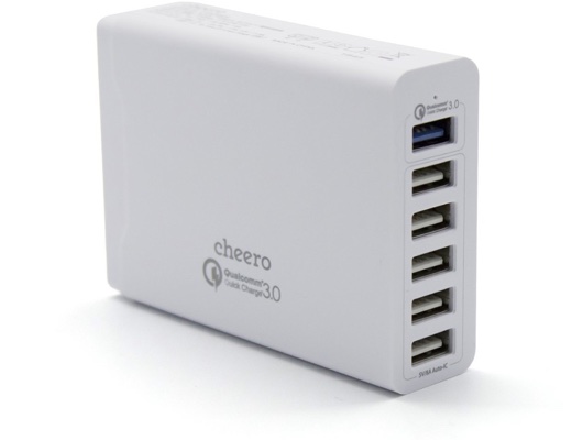 cheero、QC3.0対応の6ポートUSB充電器「cheero 6 USB AC Charger」を発売、初回限定2,680円