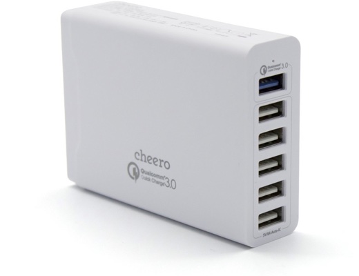 cheero 6 USB AC Charger