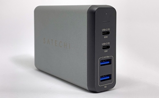 Satechi 75W デュアル Type-Cトラベルチャージャー 2 USB-C PD & 2 USB 3.0