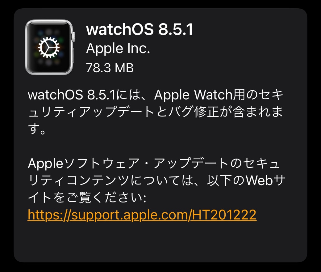 Apple、「watchOS 8.5.1」をリリース ‒ セキュリティアップデートとバグ修正