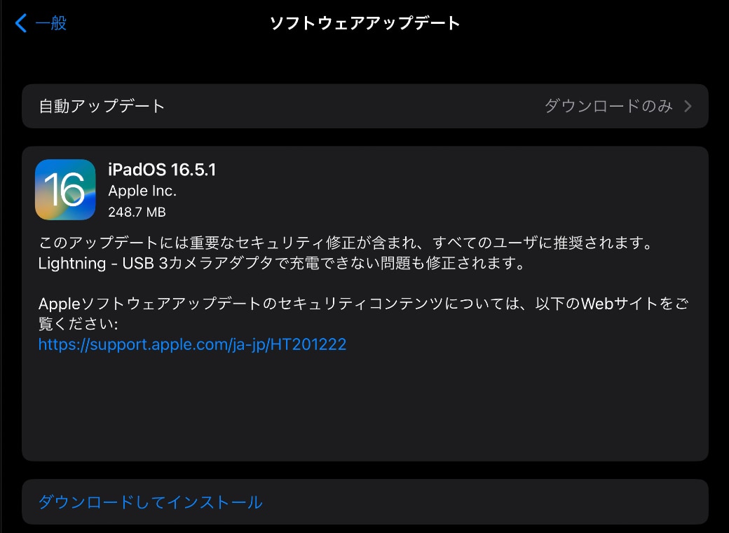 iPadOS 16.5.1