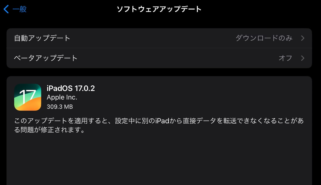 iPadOS 17.0.2